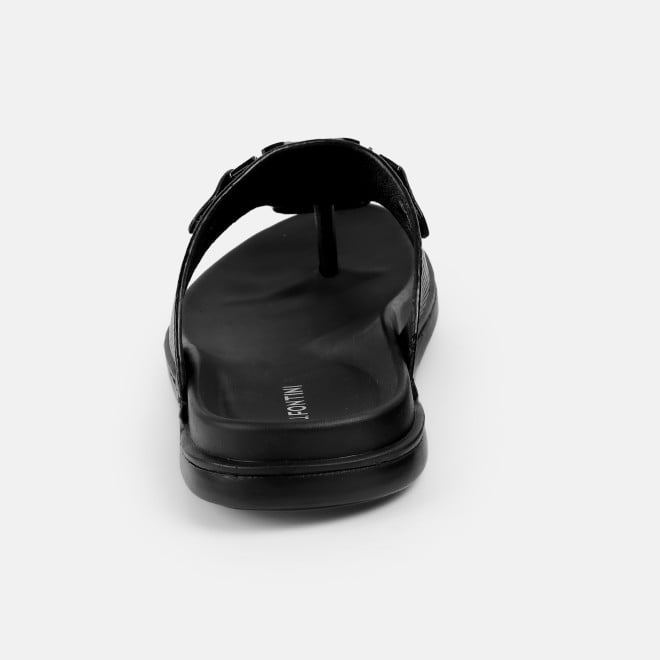 J.Fontini Men Black Casual Slippers (SKU: 60-188-11-40)