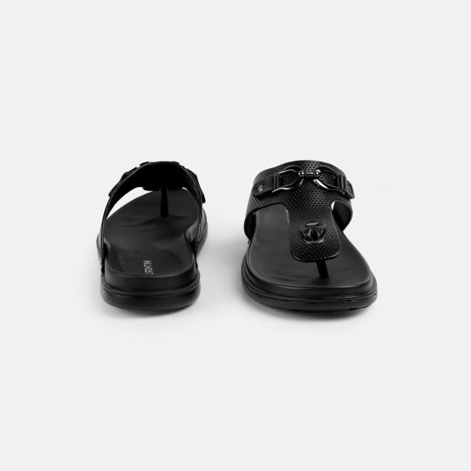 J.Fontini Men Black Casual Slippers (SKU: 60-188-11-40)