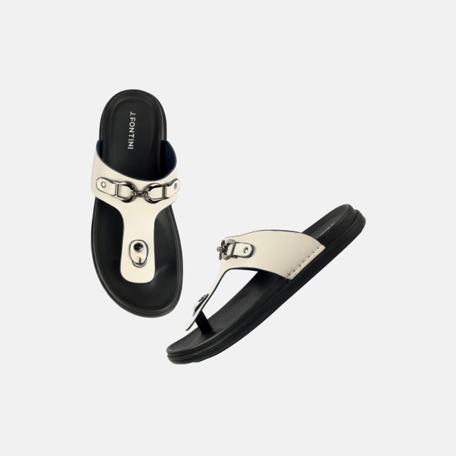 J.Fontini Men Beige Casual Slippers (SKU: 60-188-20-41)