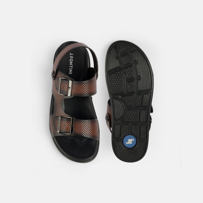 J.Fontini Men Brown Casual Sandals (SKU: 60-189-12-40)