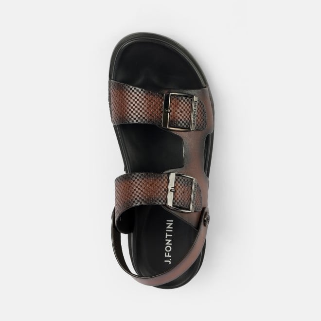 J.Fontini Men Brown Casual Sandals (SKU: 60-189-12-40)