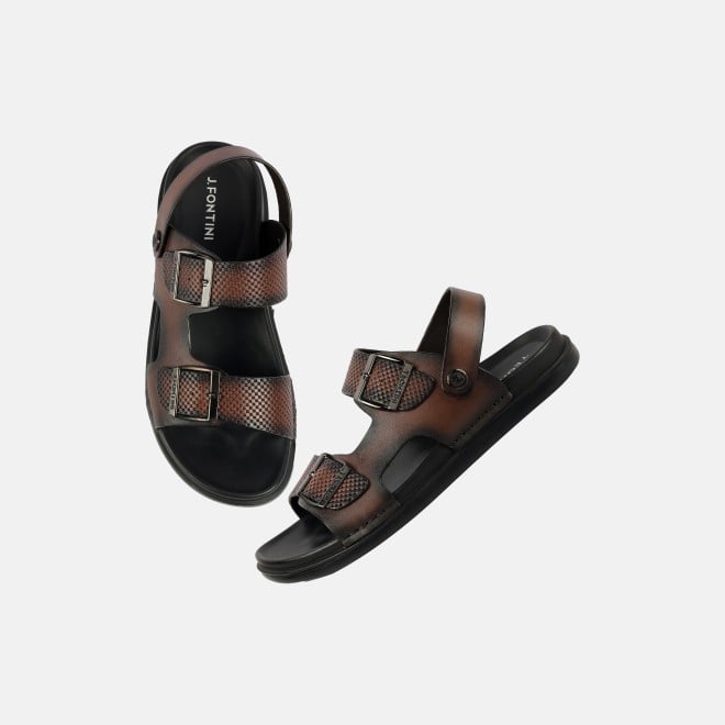 J.Fontini Men Brown Casual Sandals (SKU: 60-189-12-40)