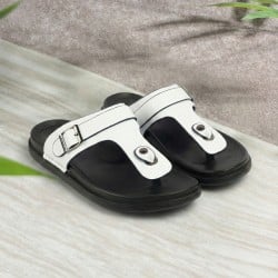 Men White Casual Slippers