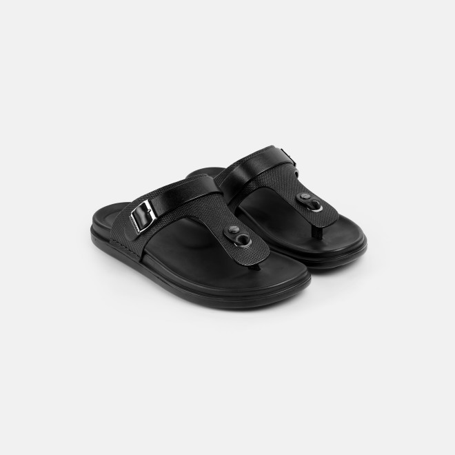 J.Fontini Men Black Casual Slippers (SKU: 60-190-11-41)