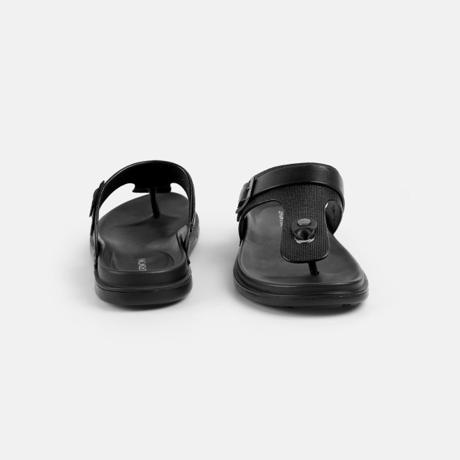 J.Fontini Men Black Casual Slippers (SKU: 60-190-11-41)