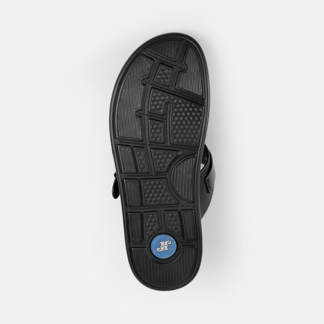 J.Fontini Men Black Casual Slippers (SKU: 60-190-11-41)