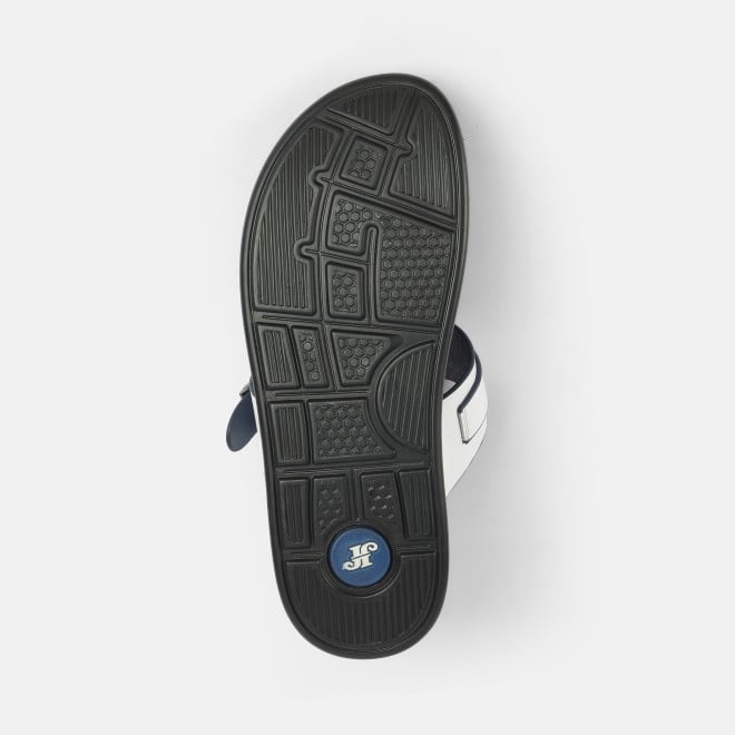 J.Fontini Men White Casual Slippers (SKU: 60-190-16-41)