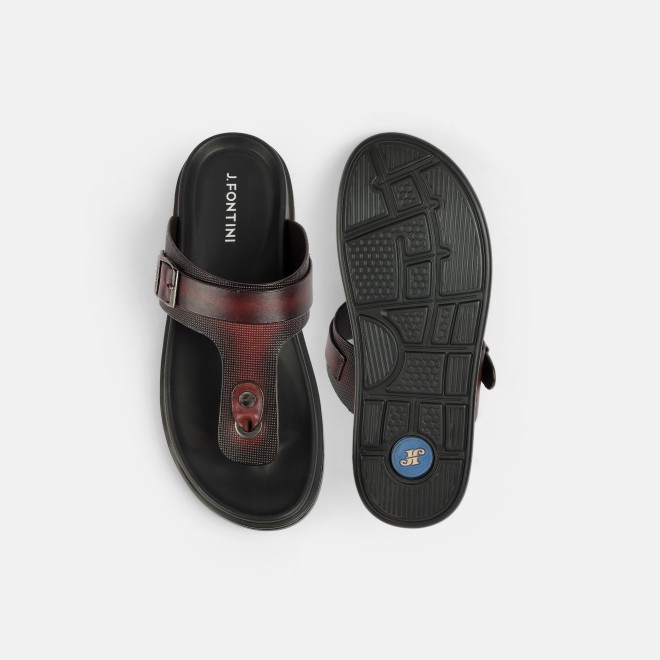 J.Fontini Men Wine Casual Slippers (SKU: 60-190-58-40)