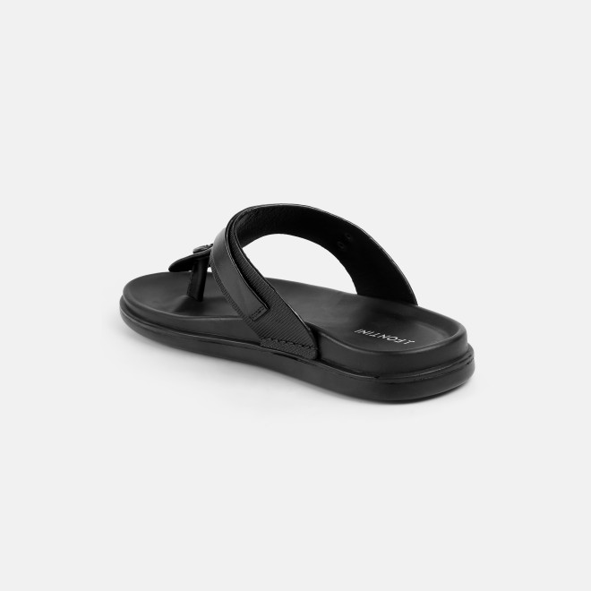 J.Fontini Men Black Casual Slippers (SKU: 60-190-11-41)