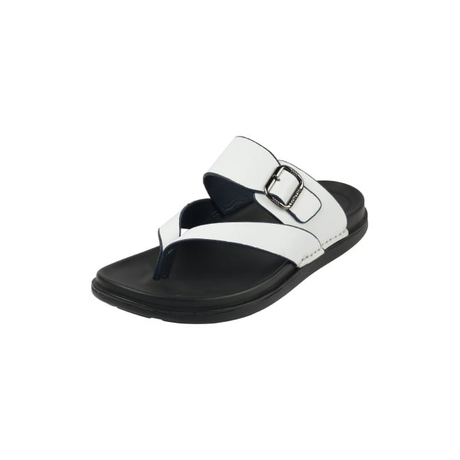 J.Fontini Men White Casual Slippers (SKU: 60-191-16-40)