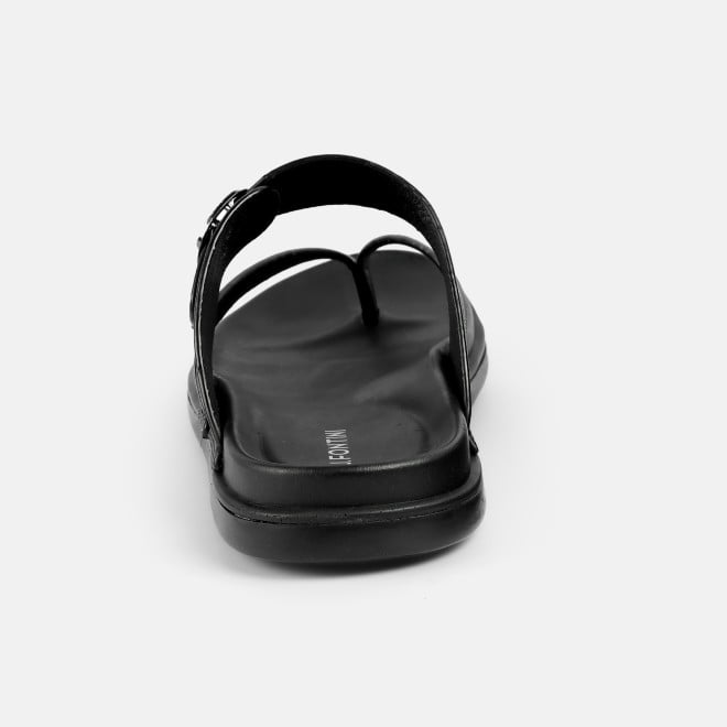 J.Fontini Men Black Casual Slippers (SKU: 60-191-11-40)