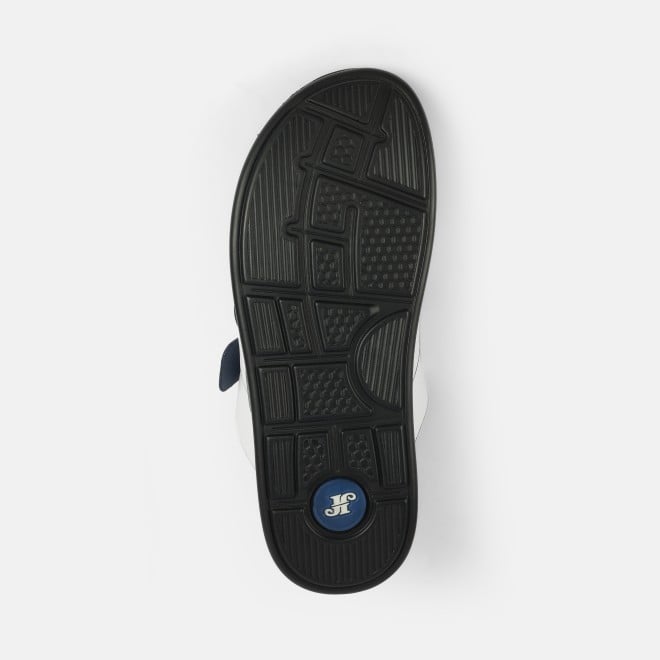 J.Fontini Men White Casual Slippers (SKU: 60-191-16-40)