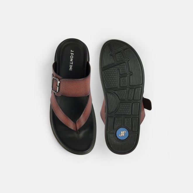 J.Fontini Men Tan Casual Slippers (SKU: 60-191-23-44)