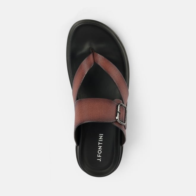 J.Fontini Men Tan Casual Slippers (SKU: 60-191-23-44)