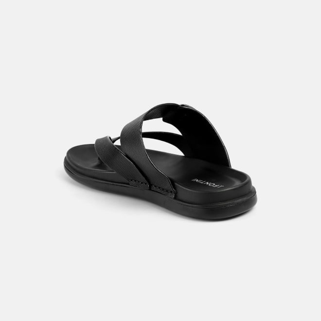 J.Fontini Men Black Casual Slippers (SKU: 60-191-11-40)