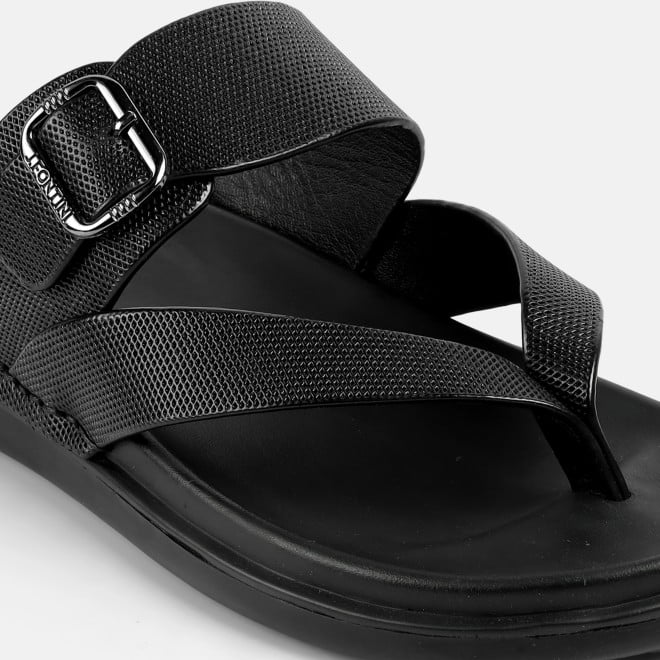 J.Fontini Men Black Casual Slippers (SKU: 60-191-11-40)