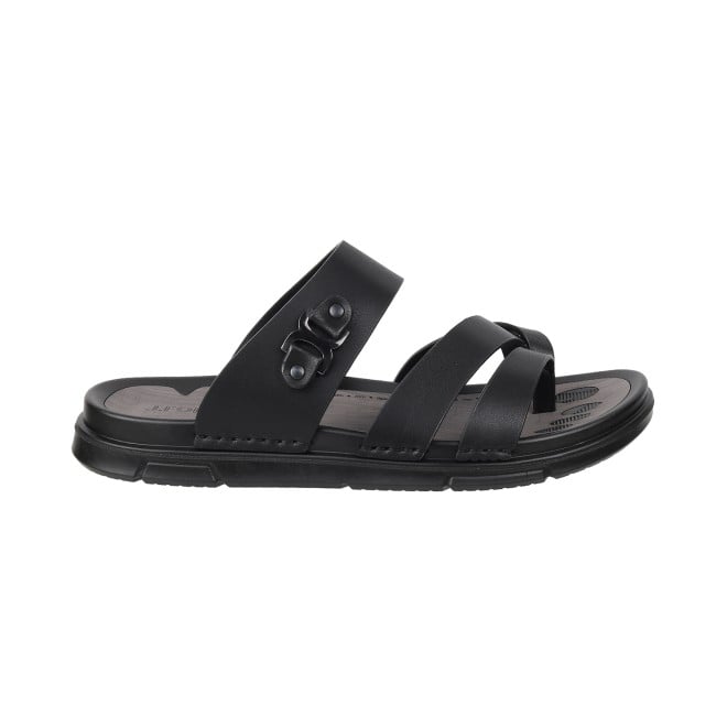J.Fontini Men Black Casual Slippers (SKU: 60-1L-11-46)