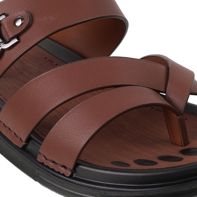 J.Fontini Men Brown Casual Slippers (SKU: 60-1L-12-46)