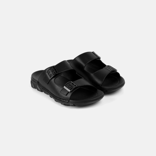 J.Fontini Men Black Casual Slippers (SKU: 60-218-11-40)