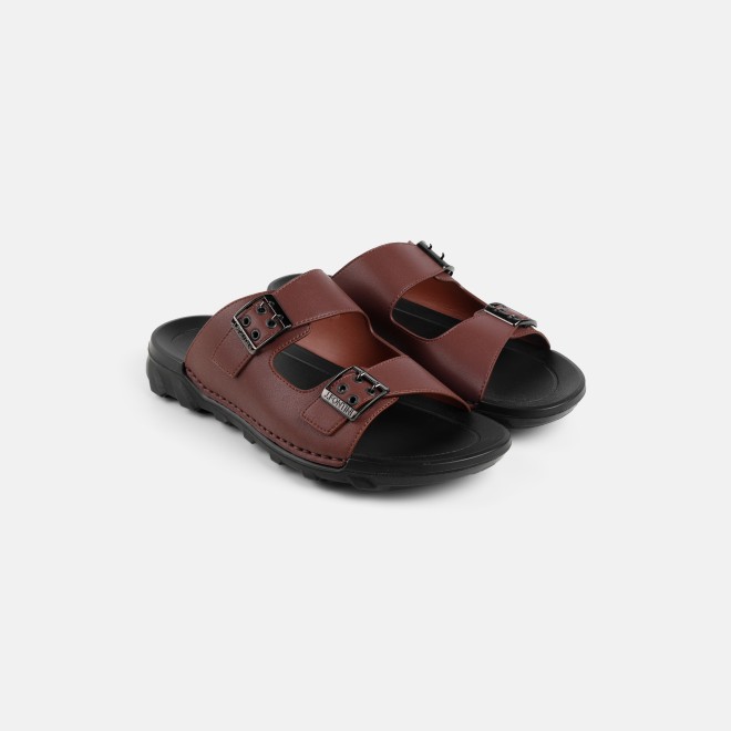 J.Fontini Men Brown Casual Slippers (SKU: 60-218-12-40)
