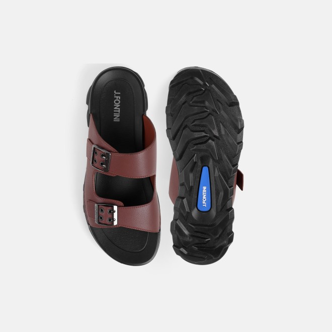 J.Fontini Men Brown Casual Slippers (SKU: 60-218-12-40)