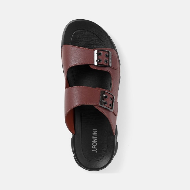 J.Fontini Men Brown Casual Slippers (SKU: 60-218-12-40)