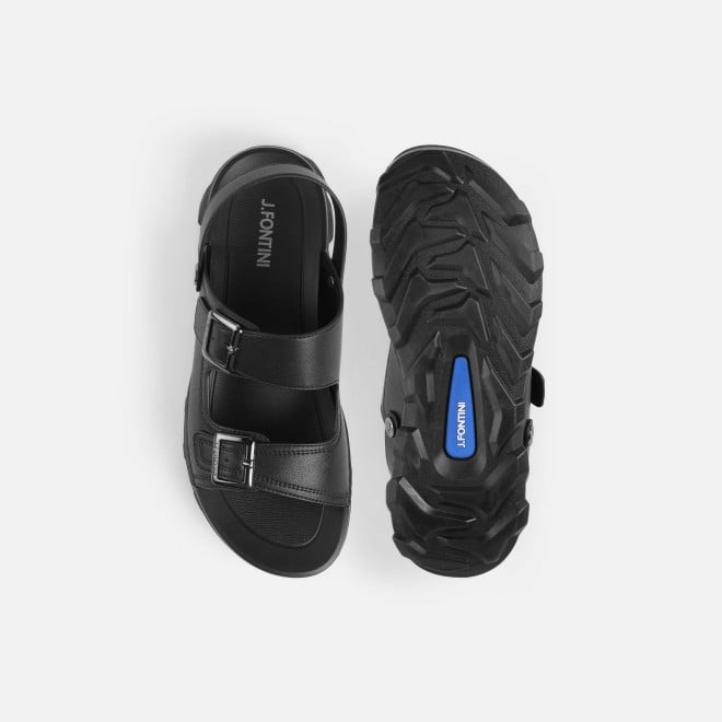 J.Fontini Men Black Casual Sandals (SKU: 60-219-11-40)