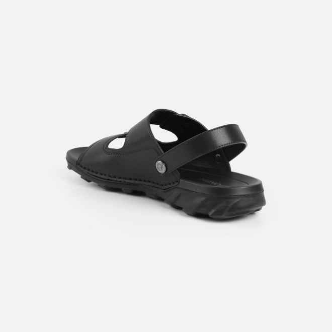 J.Fontini Men Black Casual Sandals (SKU: 60-219-11-40)