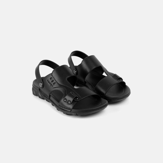 J.Fontini Men Black Casual Sandals (SKU: 60-220-11-40)