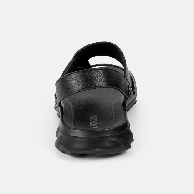 J.Fontini Men Black Casual Sandals (SKU: 60-220-11-40)
