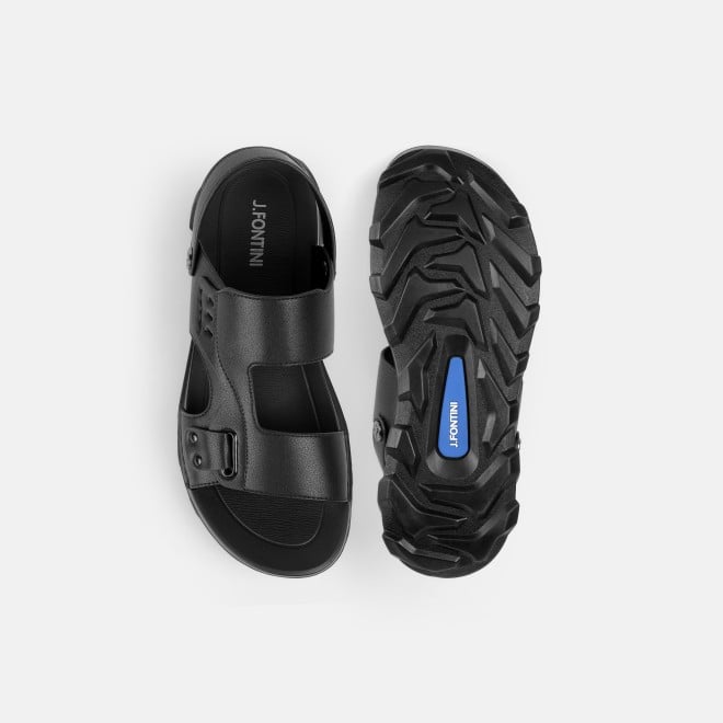 J.Fontini Men Black Casual Sandals (SKU: 60-220-11-40)