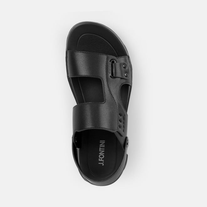 J.Fontini Men Black Casual Sandals (SKU: 60-220-11-40)