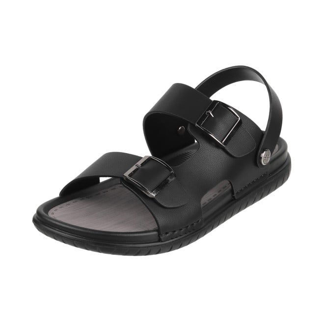 J.Fontini Men Black Casual Sandals (SKU: 60-2L-11-46)