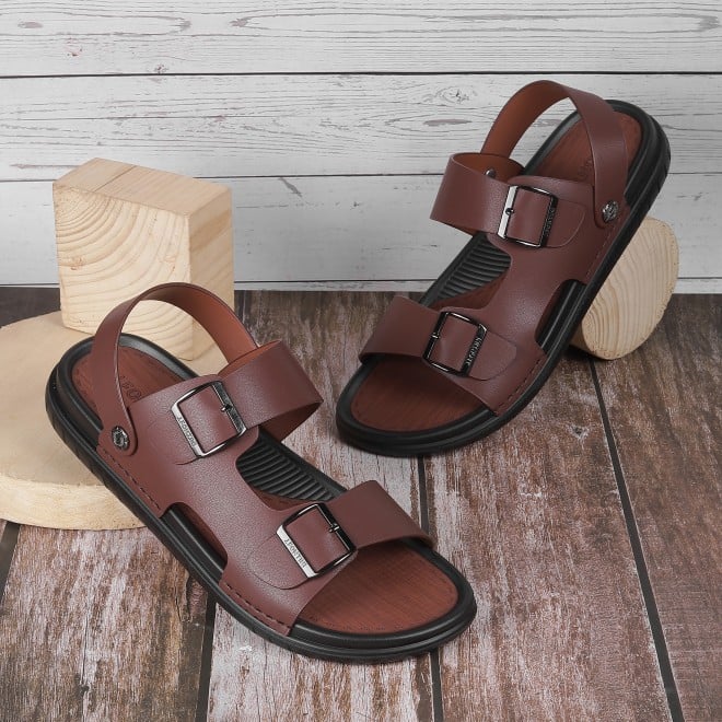 J.Fontini Men Brown Casual Sandals (SKU: 60-2L-12-46)