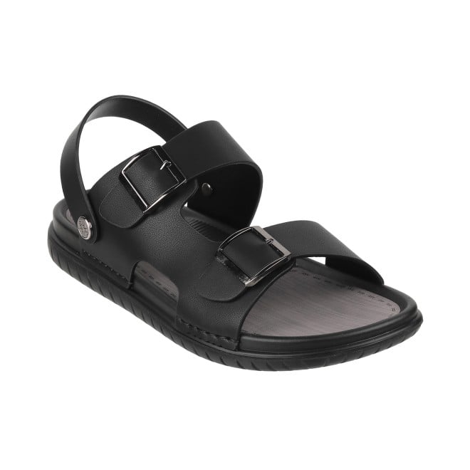 J.Fontini Men Black Casual Sandals (SKU: 60-2L-11-46)