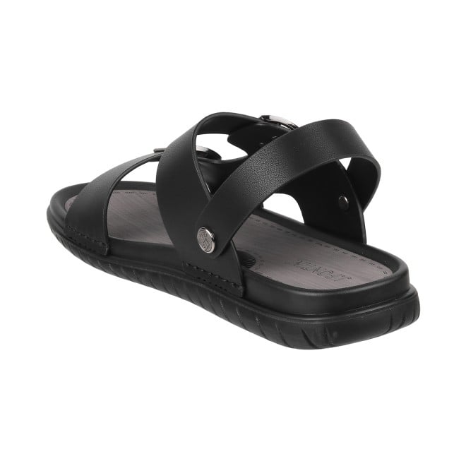 J.Fontini Men Black Casual Sandals (SKU: 60-2L-11-46)