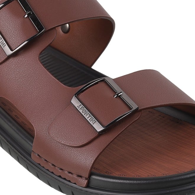J.Fontini Men Brown Casual Sandals (SKU: 60-2L-12-46)