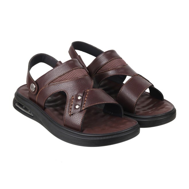 Mochi Men Brown Casual Sandals