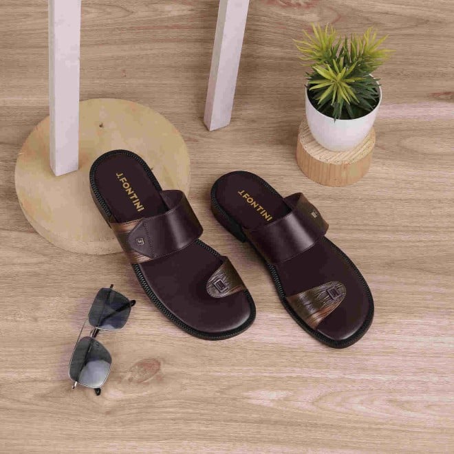 Mochi Men Brown Casual Sandals (SKU: 60-43-12-40)