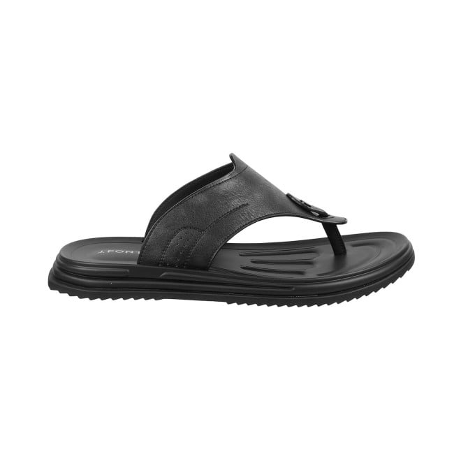 J.Fontini Men Black Casual Slippers (SKU: 60-64-11-40)