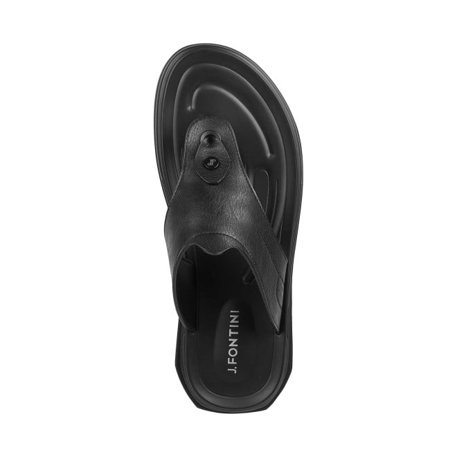 J.Fontini Men Black Casual Slippers (SKU: 60-64-11-40)