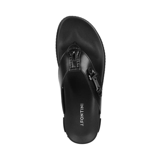 J.Fontini Men Black Casual Slippers (SKU: 60-65-11-40)