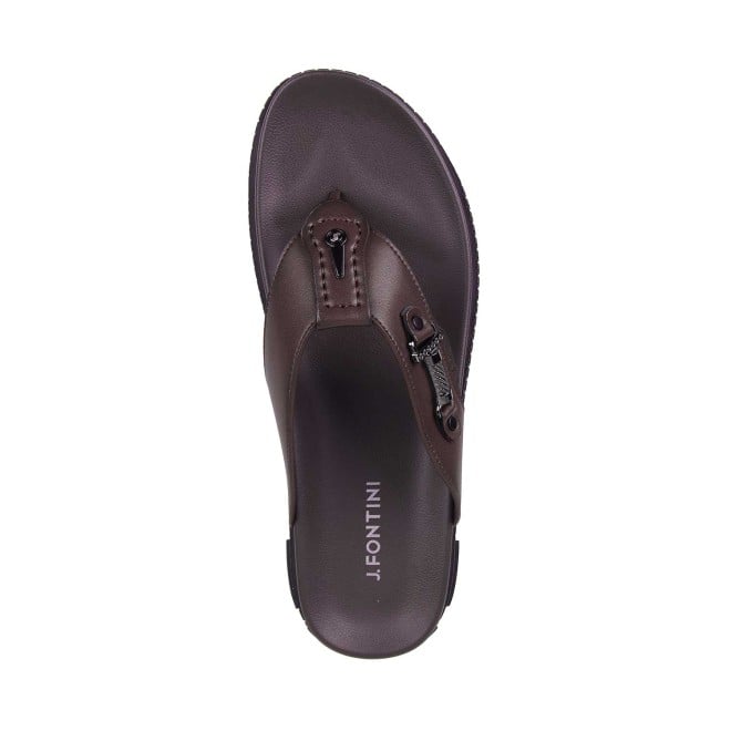 J.Fontini Men Brown Casual Slippers (SKU: 60-65-12-40)