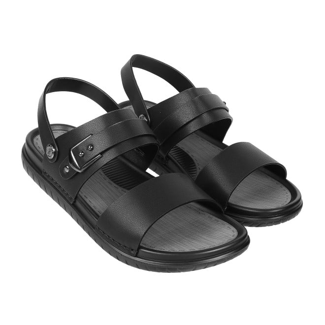 J.Fontini Men Black Casual Sandals (SKU: 60-66L-11-46)