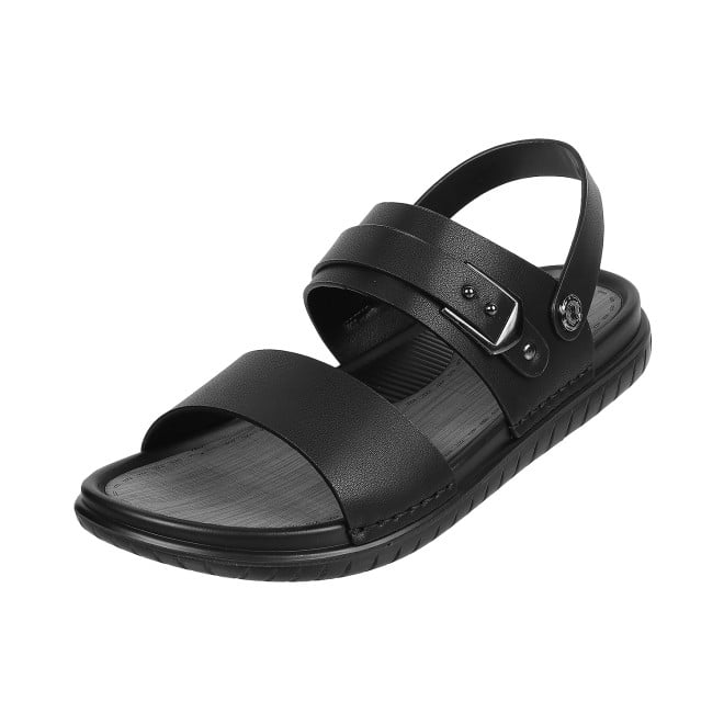 J.Fontini Men Black Casual Sandals (SKU: 60-66L-11-46)