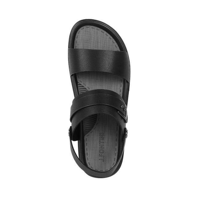 J.Fontini Men Black Casual Sandals (SKU: 60-66L-11-46)