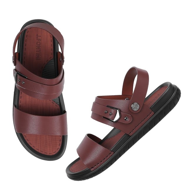 J.Fontini Men Brown Casual Sandals (SKU: 60-66L-12-46)