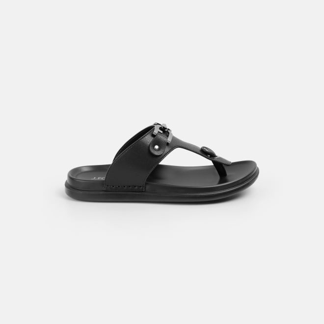 J.Fontini Men Black Casual Slippers (SKU: 60-67-11-39)