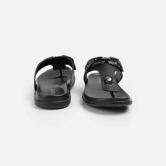 J.Fontini Men Black Casual Slippers (SKU: 60-67-11-39)