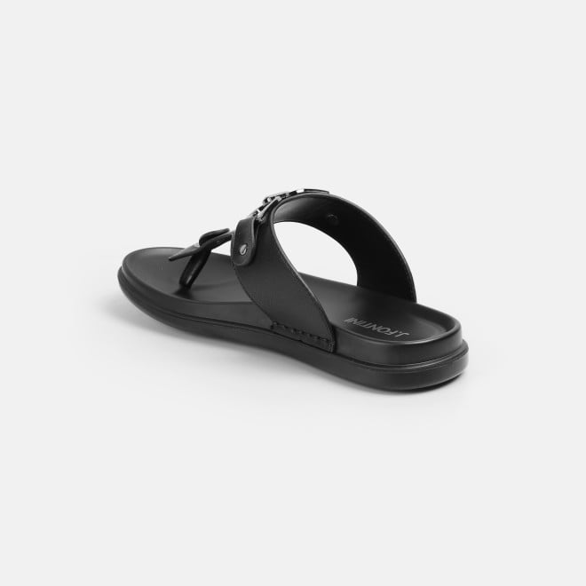 J.Fontini Men Black Casual Slippers (SKU: 60-67-11-39)